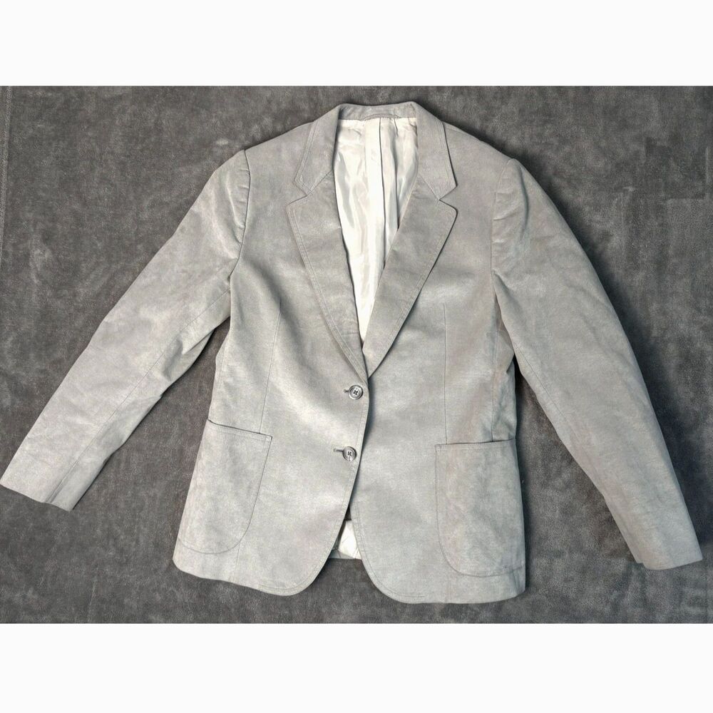 Vintage Joshua Trent for Levys Nashville Faux Suede Blazer Womens Small Gray